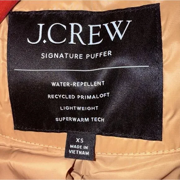 J.Crew Womens Villa Puffer Coat W/ Primaloft In Sand Castle Size XS BV700 - Picture 10 of 13